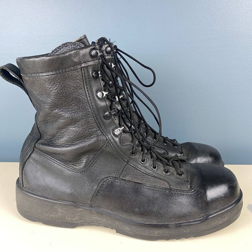 Wellco Flight Deck Boots Men’s Size 11.5 XW ASTM F2413-05 Safety USA 1003 Black - Picture 3 of 12